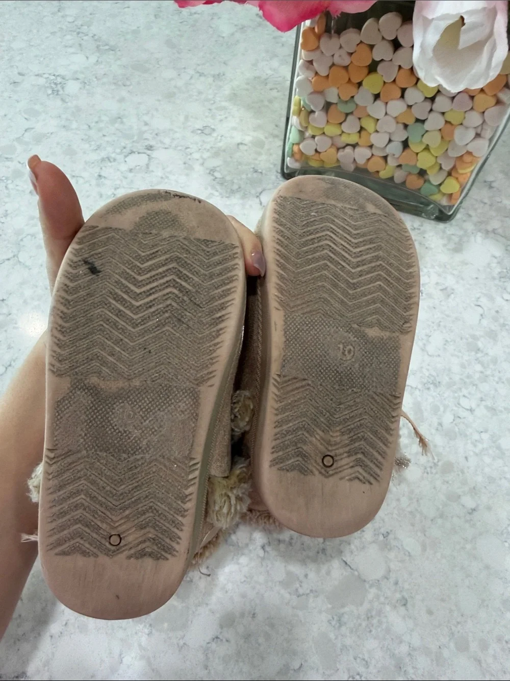 Kids Faux Fur Lined Ankle Boots - Tan